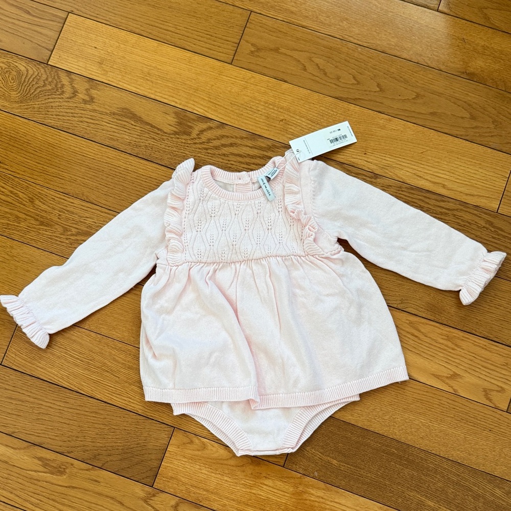 Janie and Jack Pink Long Sleeve Bodysuit
